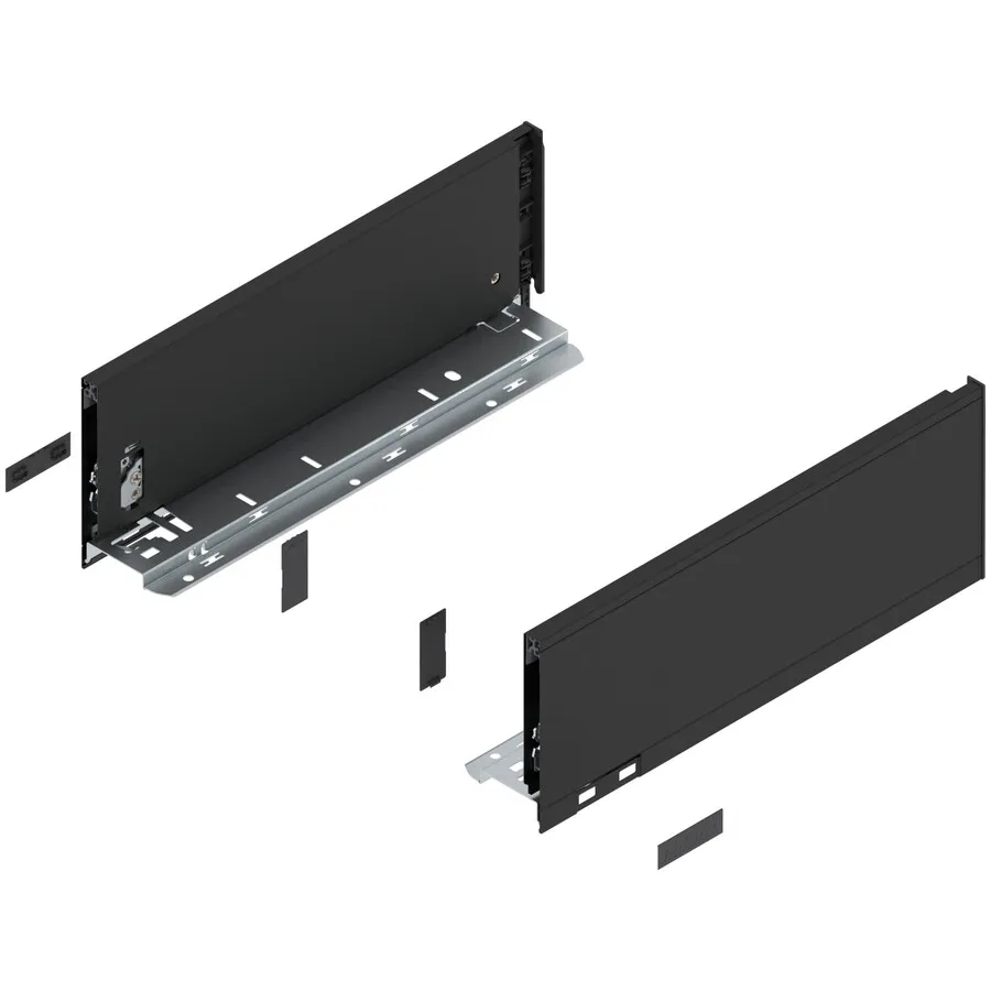 Bok szuflady LEGRABOX, wysokość K (128.5 mm), dł.=350 mm, lewy/prawy, do LEGRABOX pure+czarny mat*P/U: 1/5