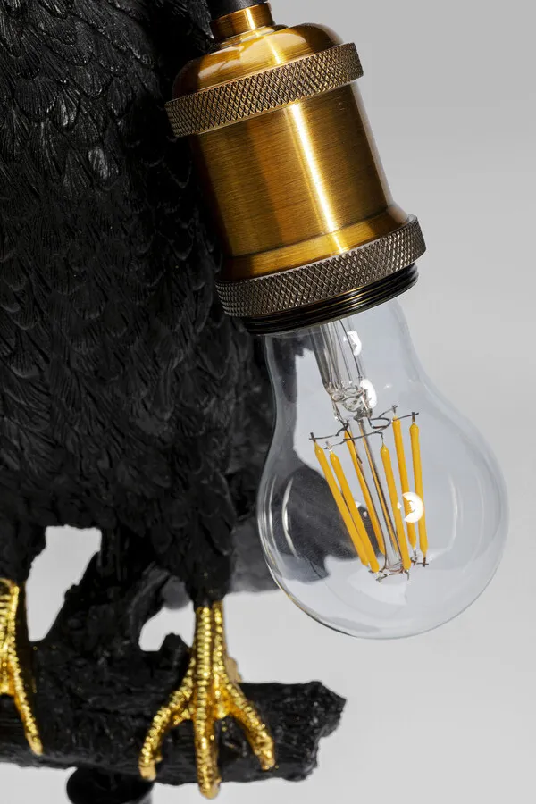 Lampa stołowa ANIMAL SITTING CROW - czarny mat