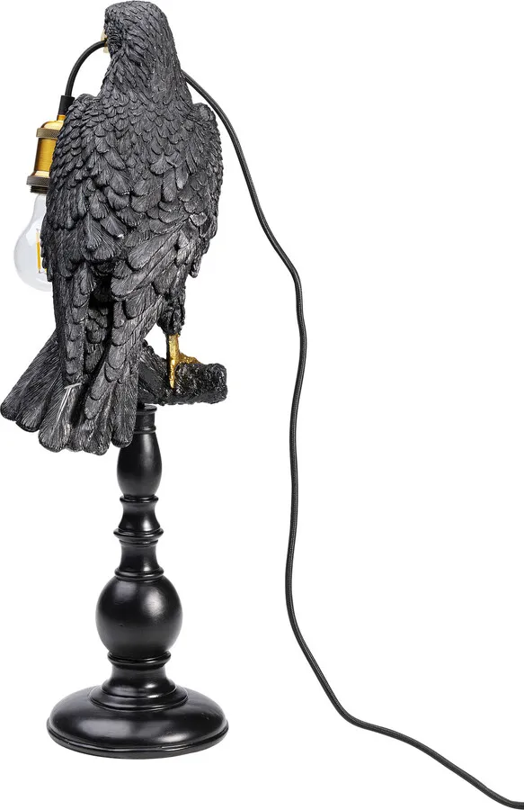 Lampa stołowa ANIMAL SITTING CROW - czarny mat
