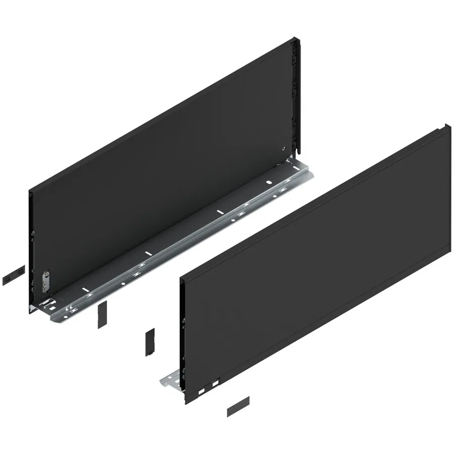 Bok szuflady LEGRABOX, wysokość F (241 mm), dł.=600 mm, lewy/prawy, do LEGRABOX pure+czarny mat*P/U: 1/3