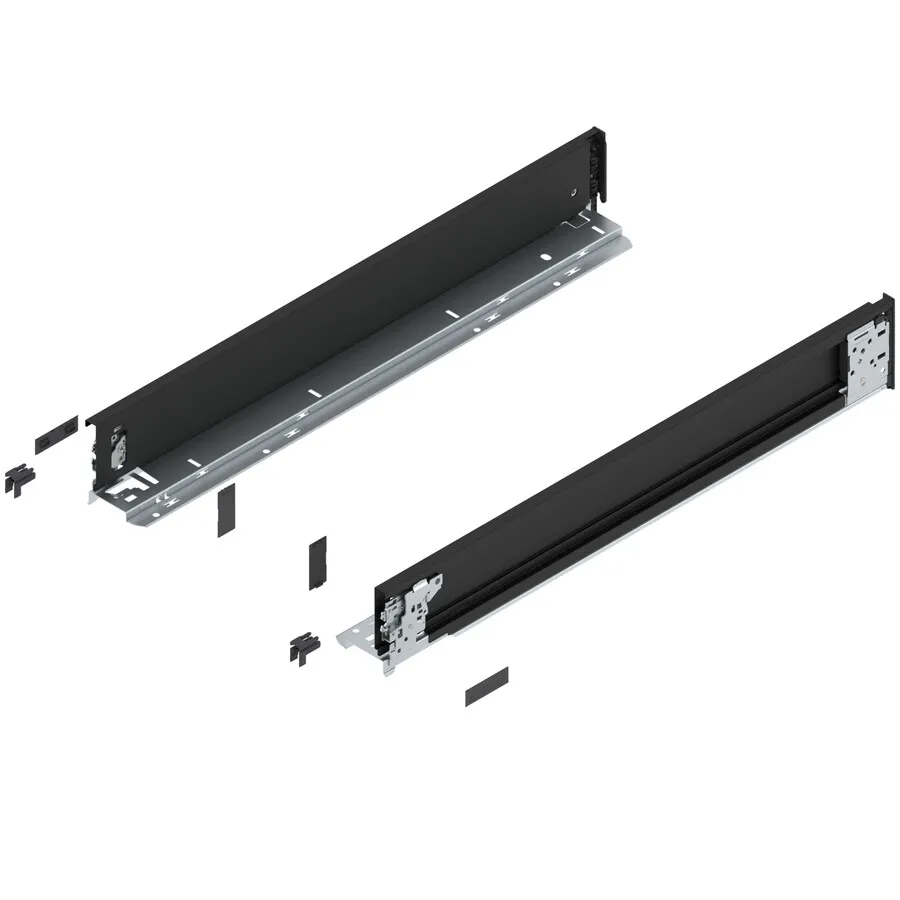 Bok szuflady LEGRABOX (wewnętrzny), wysokość M (90.5 mm), dł.=600 mm, lewy/prawy, do LEGRABOX pure+czarny mat*P/U: 1/3