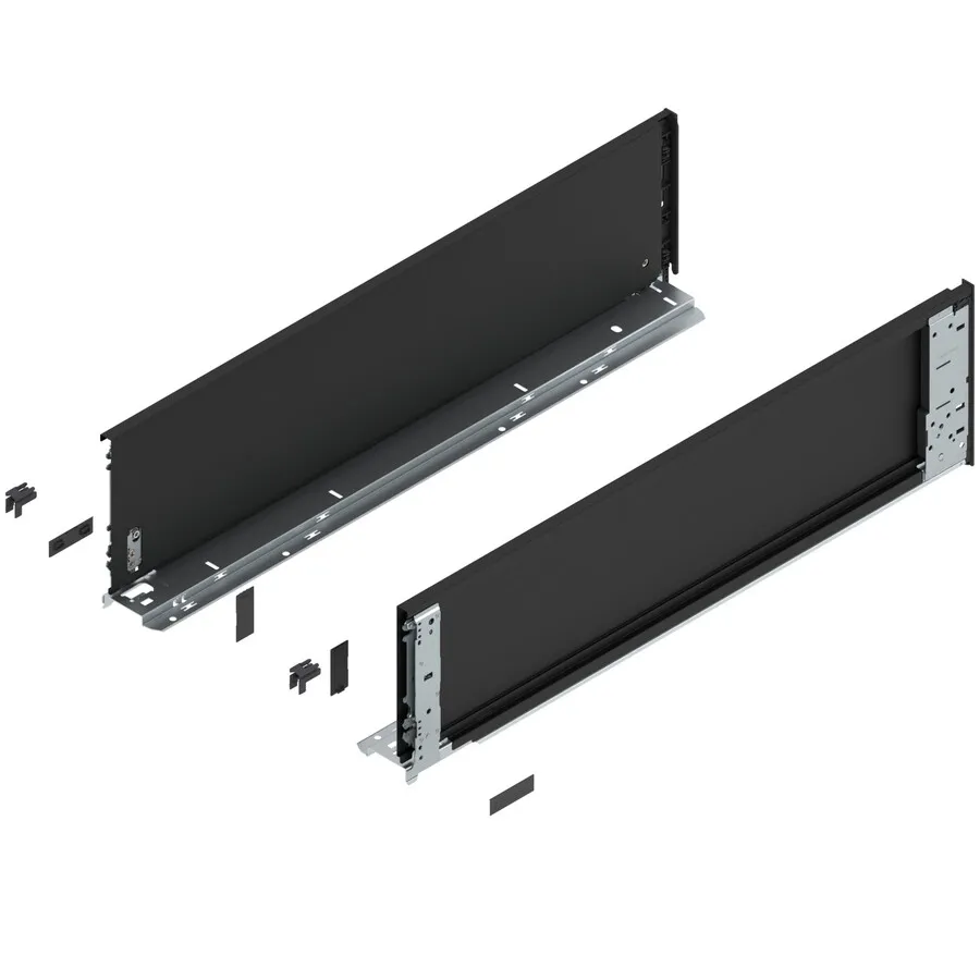 Bok szuflady LEGRABOX (wewnętrzny), wysokość C (177 mm), dł.=650 mm, lewy/prawy, do LEGRABOX pure+czarny mat*P/U: 1/3
