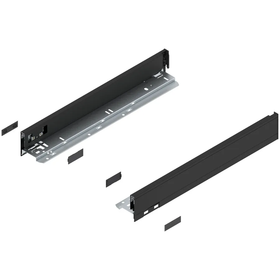 Bok szuflady LEGRABOX, wysokość N (66.5 mm), dł.=450 mm, lewy/prawy, do LEGRABOX pure+czarny mat*P/U: 1/5