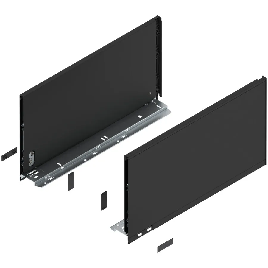 Bok szuflady LEGRABOX, wysokość F (241 mm), dł.=450 mm, lewy/prawy, do LEGRABOX pure+czarny mat*P/U: 1/5