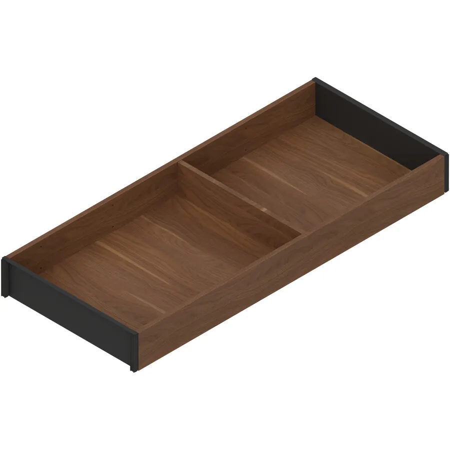 AMBIA-LINE ramki do szuflady standardowej, do LEGRABOX/MERIVOBOX, w opcji drewnopodobnej, dł.=500 mm, szerokość=200 mm+Orzec Tenn./czarny car*P/U: 1