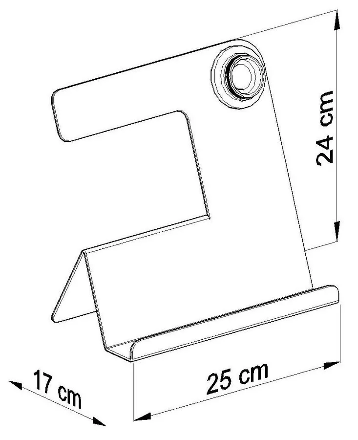Lampa stołowa metalowa biała 25x24 cm