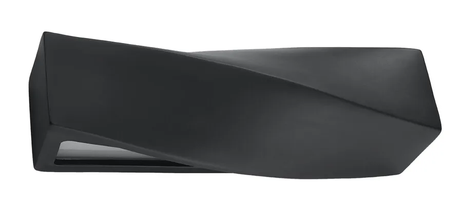 Kinkiet ceramiczny czarny 42x11 cm