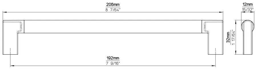 Uchwyt 2457 - efekt matowej stali szlachetnej / rozstaw 192 mm