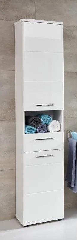 Słupek łazienkowy lewy/prawy MONTE Bathroom - biały połysk