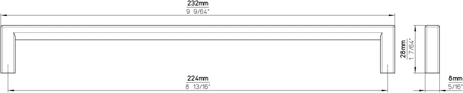 Uchwyt 2108 - biały mat / rozstaw 224 mm