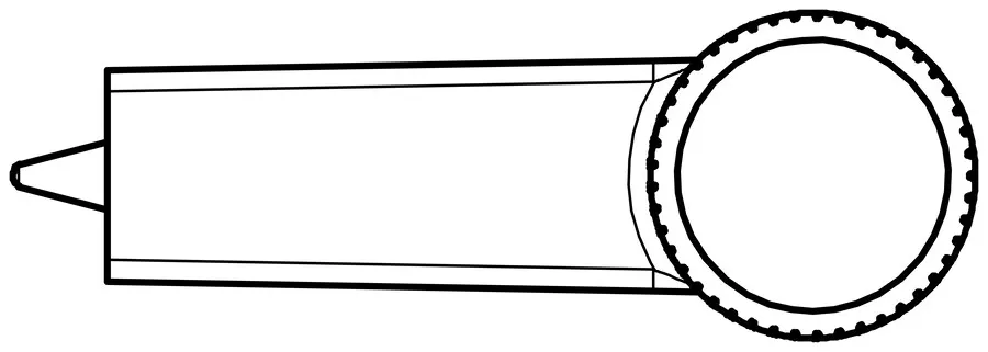 Gałka 2509 - efekt matowej stali szlachetnej / 72 mm