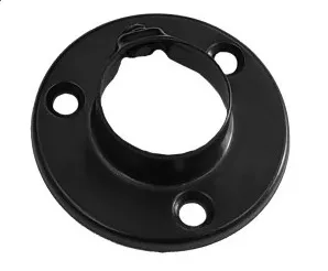 Rozetka metalowa / uchwyt drążka okrągły R01-0,025CZ - czarny / fi 25 mm