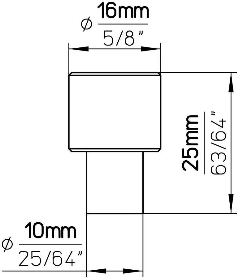 Gałka 2464 - efekt matowej stali szlachetnej / fi 16 mm