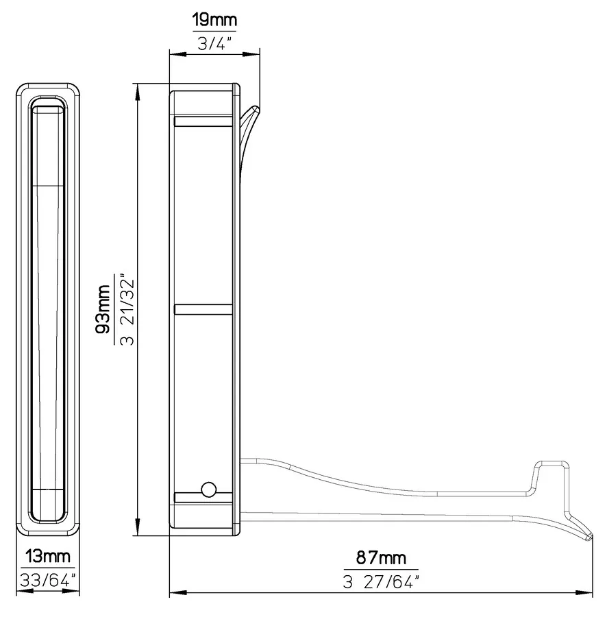 Wieszak 2227 - efekt stali szlachetnej / wys. 93 mm