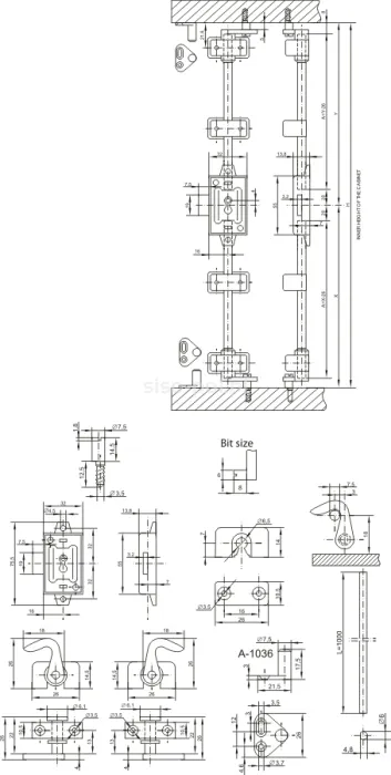 Zamek baskwilowy Siso X-155 - brązowy