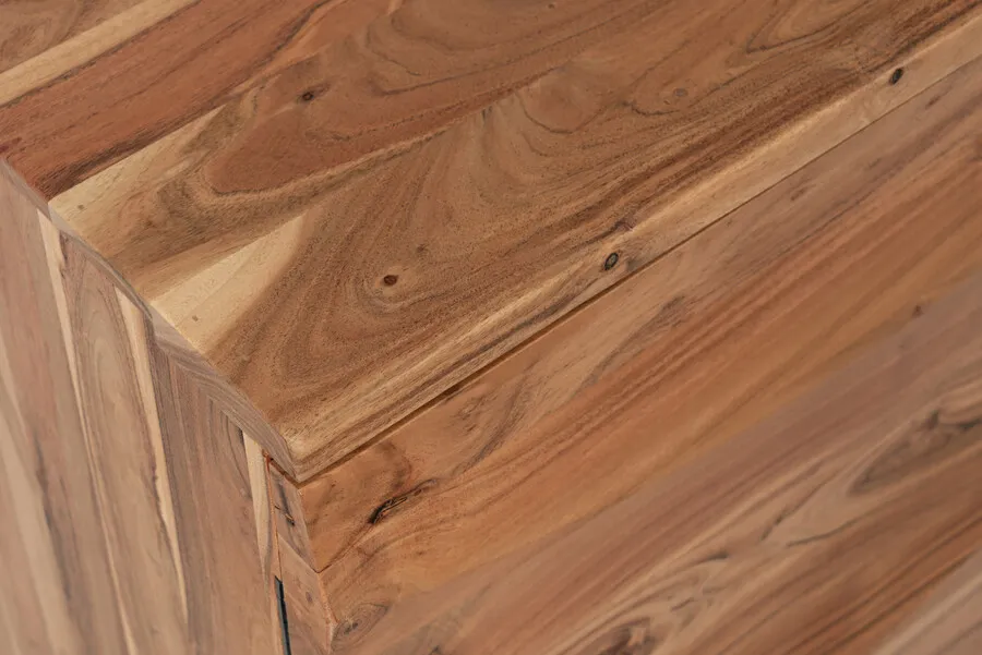 Komoda drewniana 3-drzwiowa AVOLA - naturalny