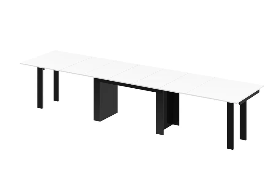 Stół rozkładany MAGRO 170/410x100 - matowy/biało-czarny