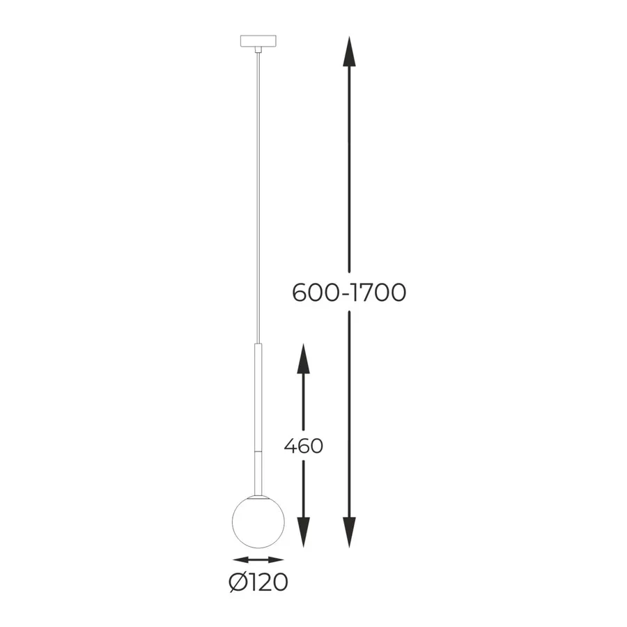 Lampa wisząca ARCTURUS P0574-01F-SDFZ - czarny/złoty