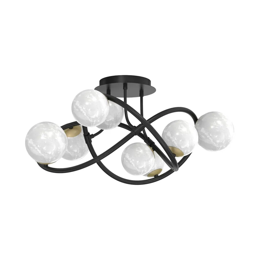 Lampa sufitowa NISYRO MX4922-8-EBGN - czarny/złoty