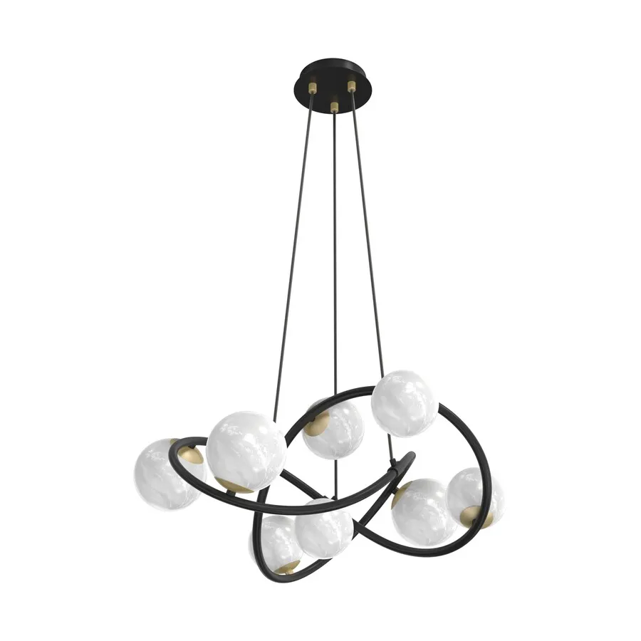 Lampa wisząca NISYRO MD4922-8-EBGN - czarny/złoty