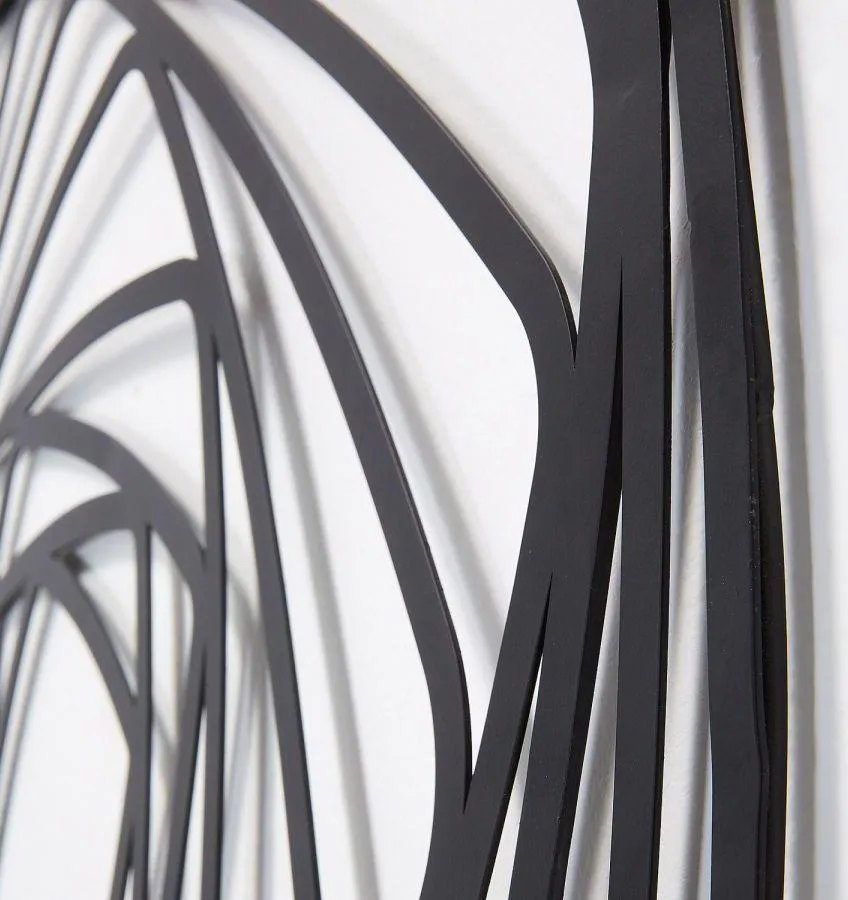 Panel ścienny metalowy czarny 69x1 cm