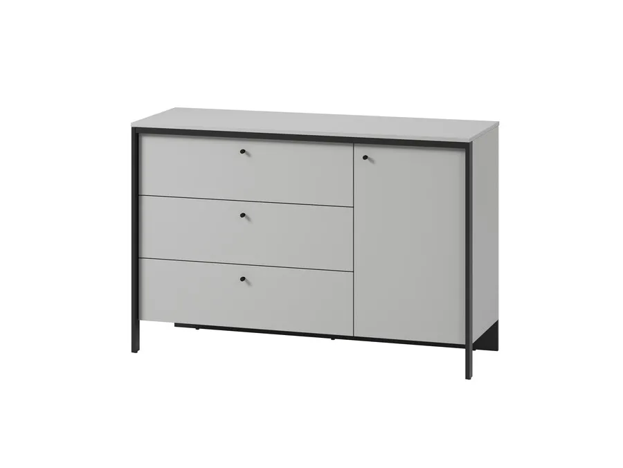Komoda 1-drzwiowa GRIS GS-04 - szary/czarny