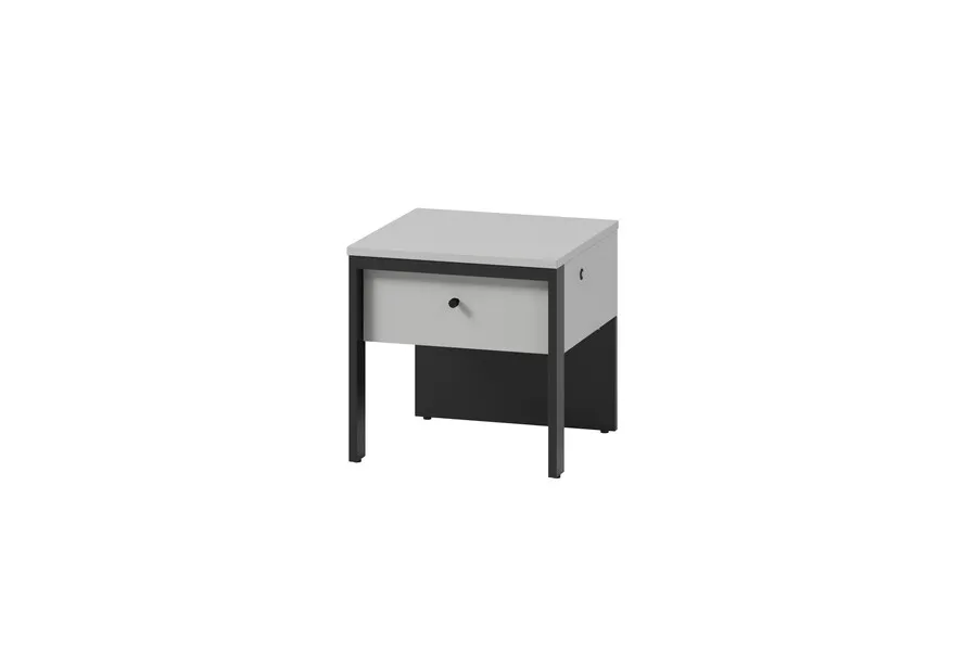 Szafka nocna z szufladą GRIS GS-05 - szary/czarny