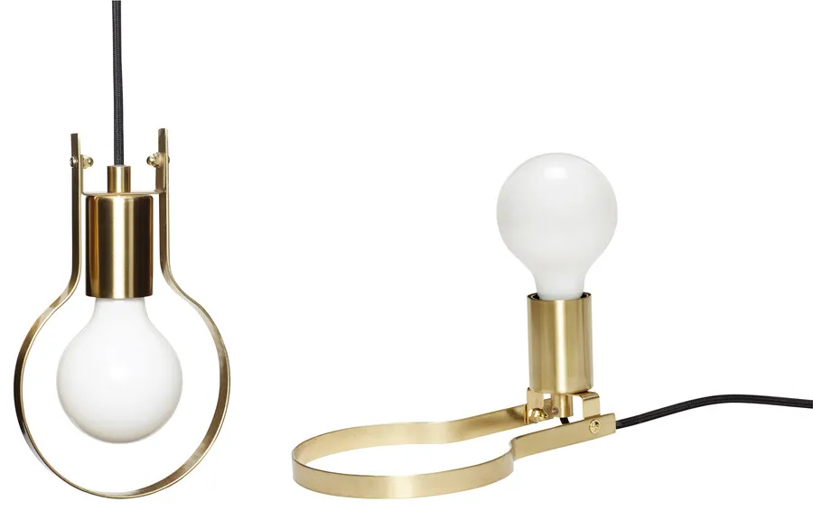 Lampa wisząca/stołowa metalowa OSHTEL - złoty