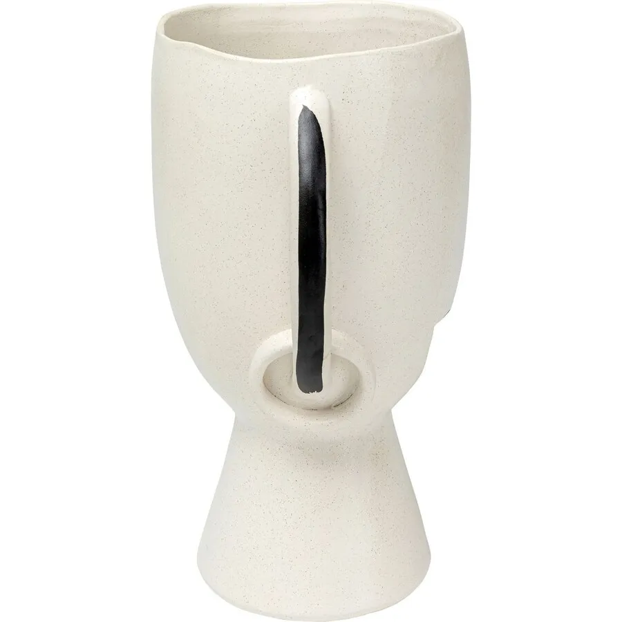 Wazon z uchwytami FACE POT 30 - biały