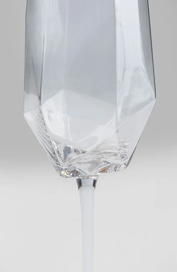 Kieliszek do szampana DIAMOND GOLD RIM - transparentny