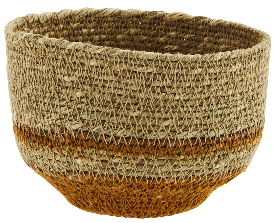 Koszyk dekoracyjny Ø13x9 cm -  brązowy