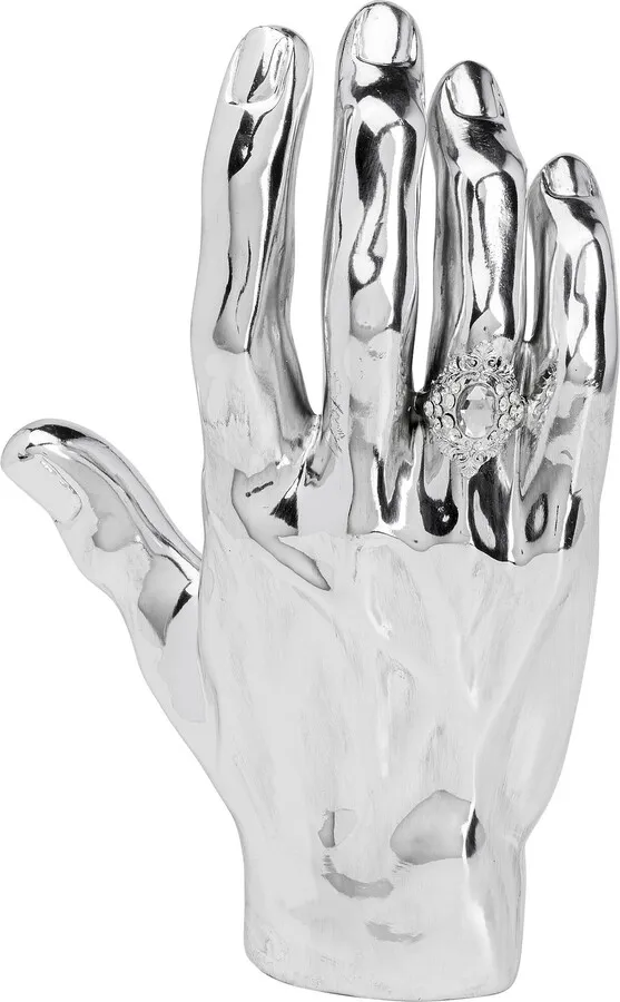 Figurka dekoracyjna MANO DIAMOND RING - srebrny