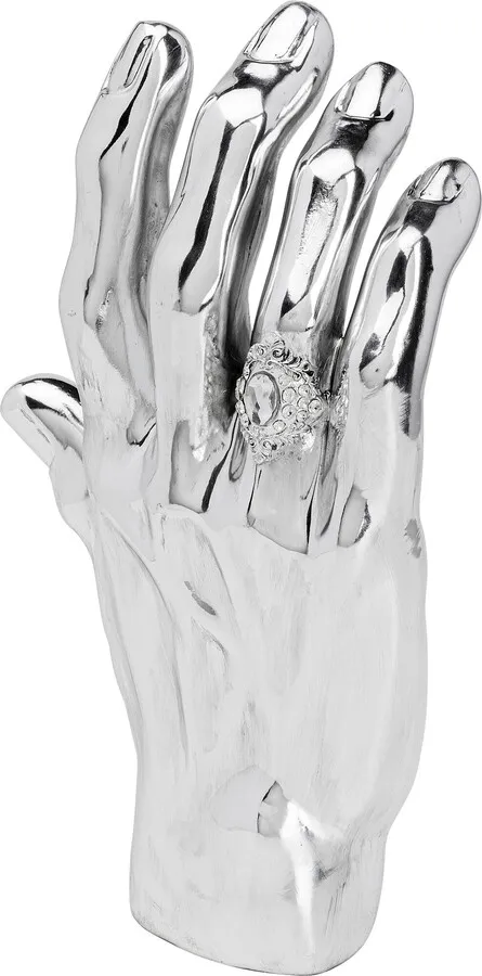 Figurka dekoracyjna MANO DIAMOND RING - srebrny