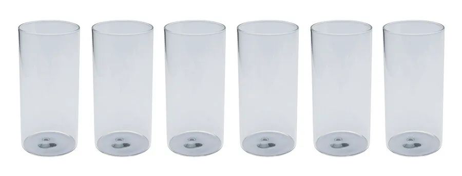 Szklanka ELECTRA 520 ml - transparentny/srebrny