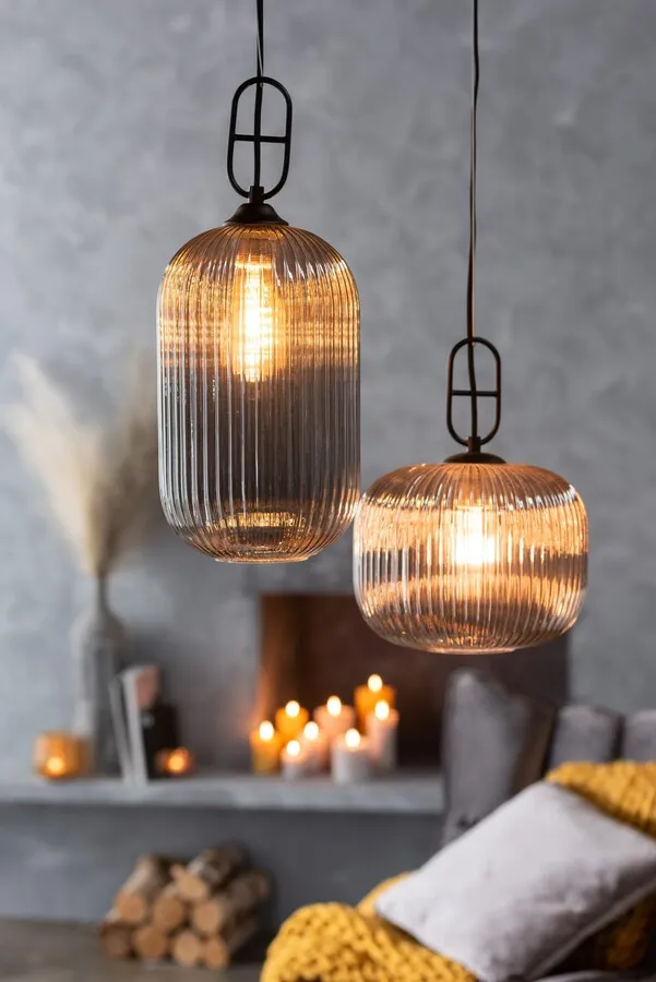Lampa wisząca metalowa YUFO - szary