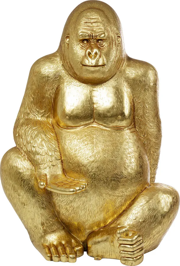 Dekoracja stojąca XXXL GORILLA - złoty