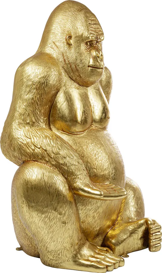 Dekoracja stojąca XXXL GORILLA - złoty