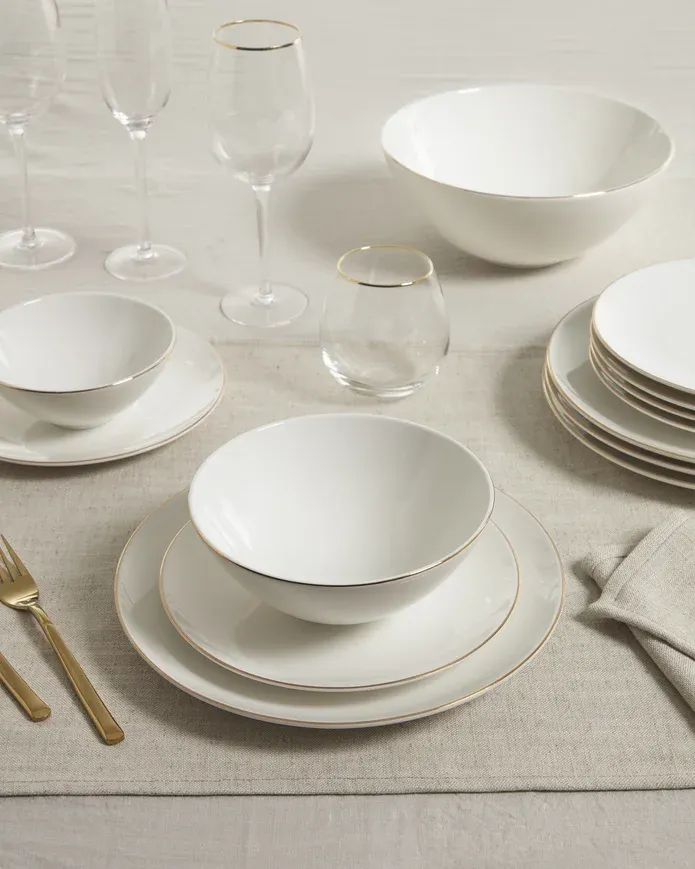 Talerz obiadowy porcelanowy biały 27 cm