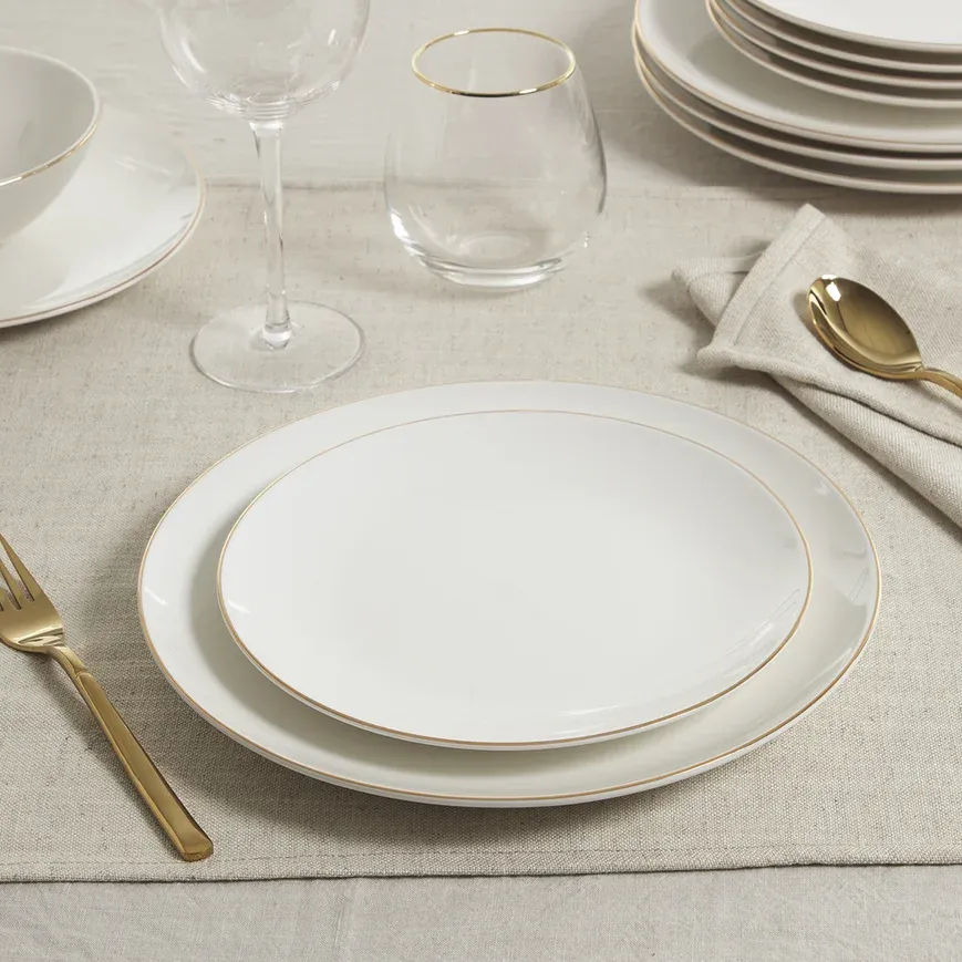 Talerz obiadowy porcelanowy biały 27 cm