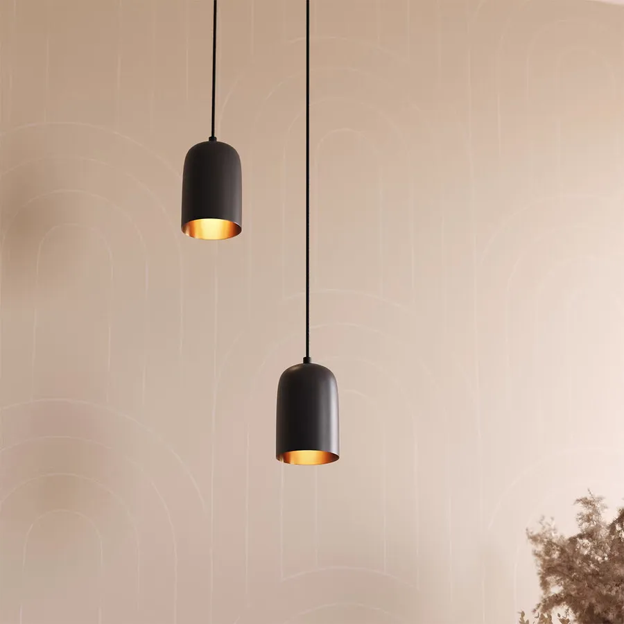 Lampa wisząca metalowa EULOGIA - czarny
