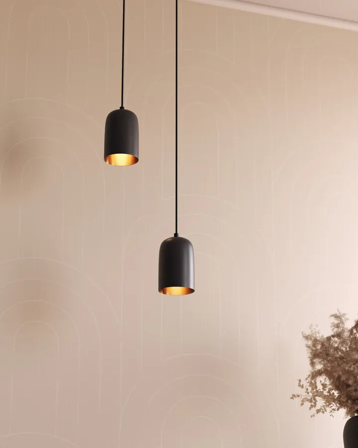 Lampa wisząca metalowa EULOGIA - czarny