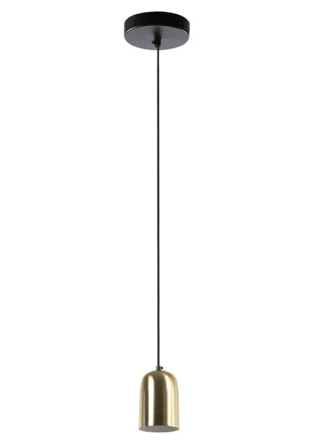 Lampa wisząca metalowa złota Ø15x28 cm