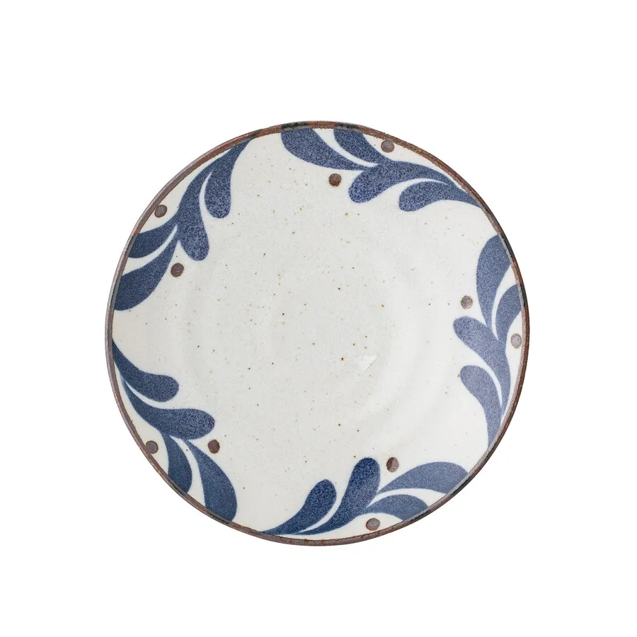 Naczynie do przekąsek z porcelany 175 ml - wzór niebiesko-brązowy