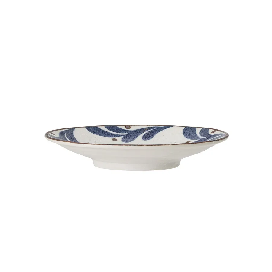 Naczynie do przekąsek z porcelany 175 ml - wzór niebiesko-brązowy