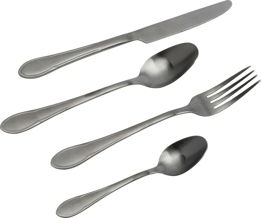 Zestaw 16 sztućców CUCINA - grafit mat
