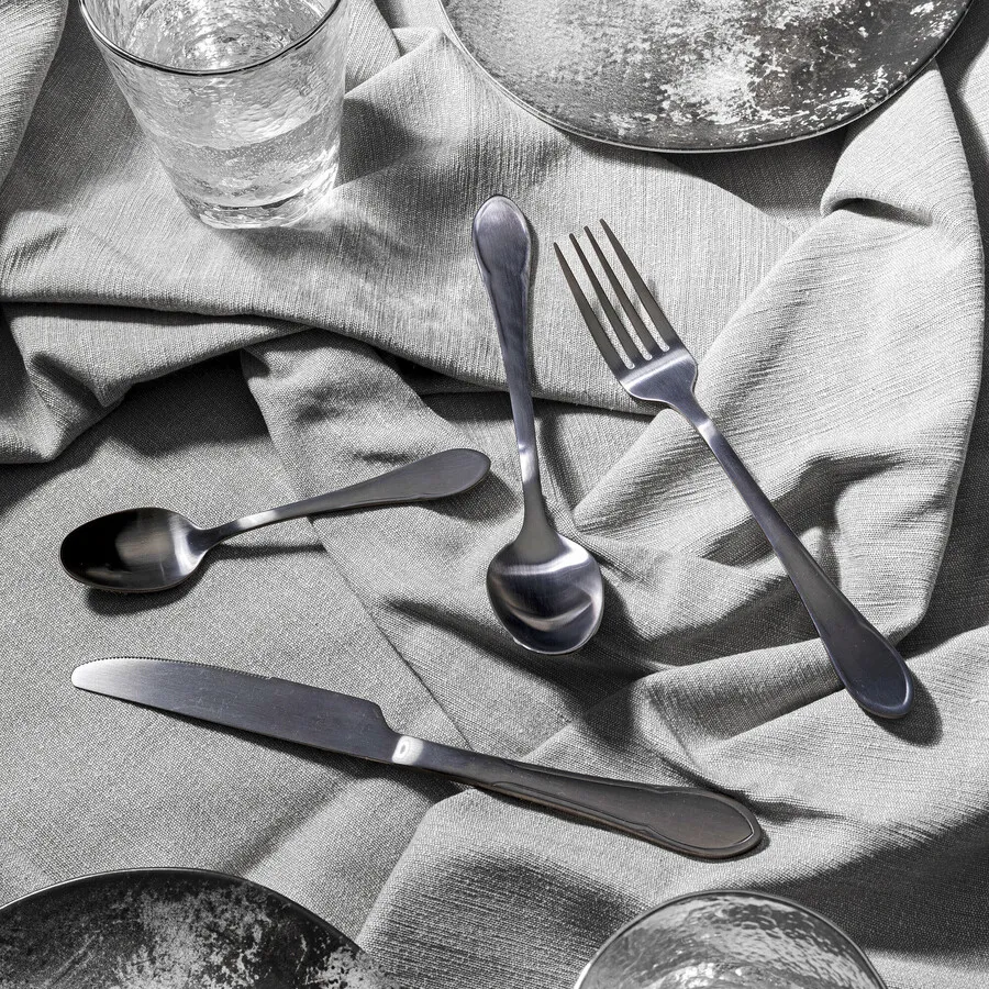 Zestaw 16 sztućców CUCINA - grafit mat