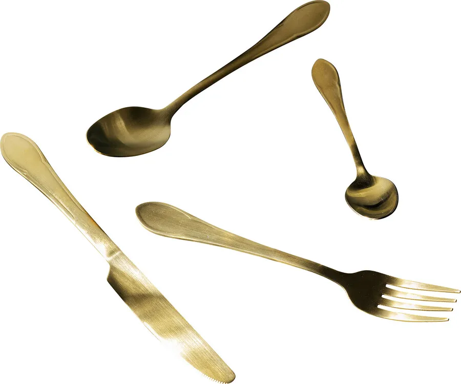 Zestaw 16 sztućców CUCINA - złoty mat