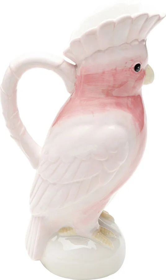 Karafka dekoracyjna EXOTIC BIRD - biały/różowy