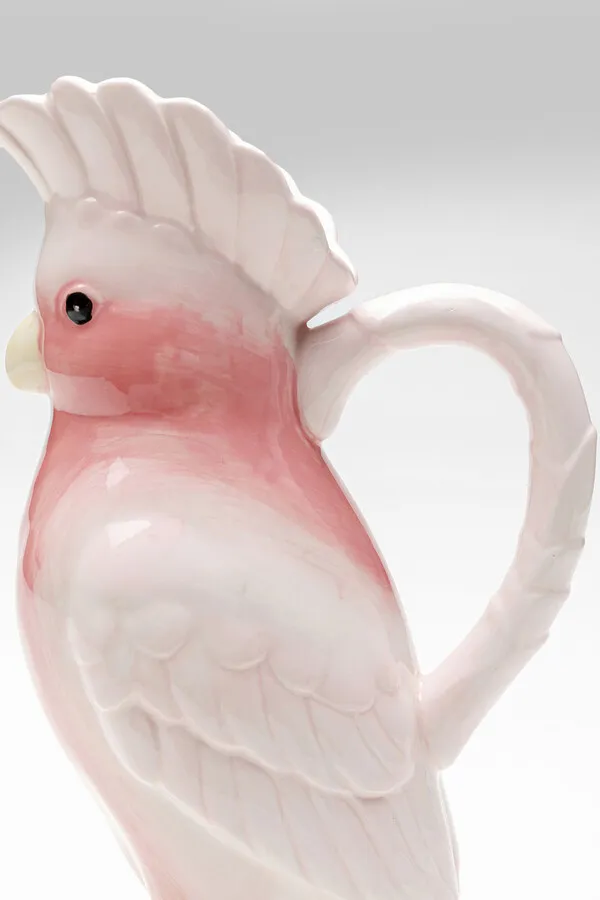 Karafka dekoracyjna EXOTIC BIRD - biały/różowy