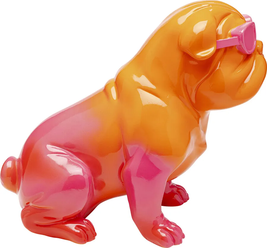 Figurka dekoracyjna FASHION DOG 37 - pomarańczowy/różowy